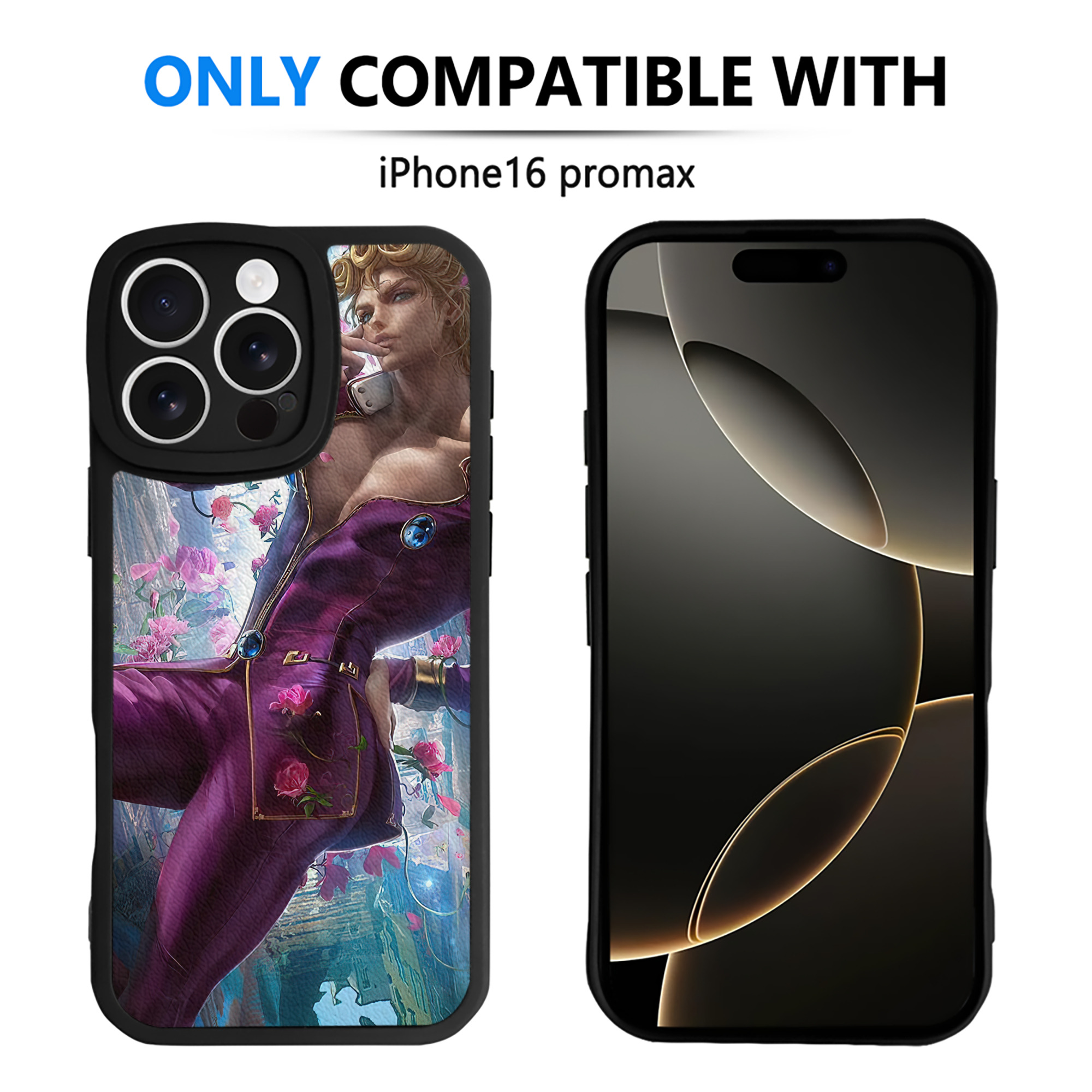 （画像用） ジョジョの奇妙な冒険 JoJo's Bizarre Adventure 【iPhone 16シリーズ対応】シリコンスマホケース（レザー調） 材質：シリコン